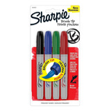 Sharpie Marcadores Permanentes Pack X 4 Brush Tip