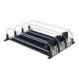 Organizador De Bebidas Para Refrigerador, 3 Filas Negro