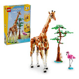 Lego® Creator 3 En 1 Safari De Animales Salvajes, Set De Juguete 3 En 1 Jirafa Convertible En Figuras De Gacelas O En El Modelo De Un León 31150
