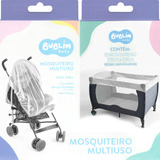 Mosquiteiro Universal C/ Elástico Mini Berço Carrinho Berço Cor Branco