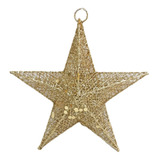 Estrella Alambre 40 Cm Oro #30926/ - Navidad Sheshu