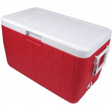 Caja Térmica Coleman Cooler De 45,5 Litros Y 48 Cuartos De Galón, Color Rojo