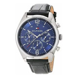 Reloj Tommy Hilfiger 1791182 Piel Color Negro, Fondo Negro