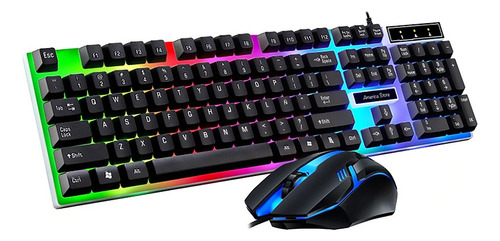 Combo Teclado Y Mouse Gamer Usb En Español Tecla Ñ