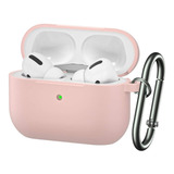 Funda Apple AirPods Pro De Silicona C/llavero - Rosa Claro