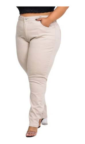 Calça Feminina  Jeans Colorida Skinny Plus Size Com Lycra 