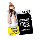 Memoria Microsd Hc 64gb Clase 10 C/adaptador Sd Maxell Cuota