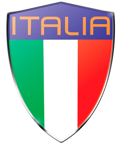 Adesivo Escudo Italia Universal Cor Cromada