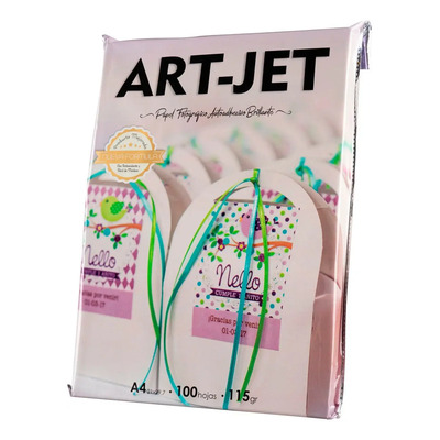 Papel Fotográfico Art-Jet A4 Brillante Autoadhesivo 115g 100 Hojas | MercadoLibre