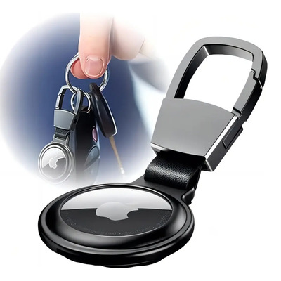 Fundas AirTag para Apple AirTag 2021, antipérdida para AirTags, compatible con llavero AirTag, antiarañazos para AirTags, funda protectora para Apple AirTags, accesorios (Negro) | Meses sin interés