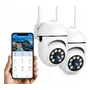 Kit 2 Cámaras De Seguridad 4mp Ultra Hd 360° Wifi Con Foco Alarma Detección De Movimiento Audio Bidireccional Impermeable Y Visión Nocturna Blanco