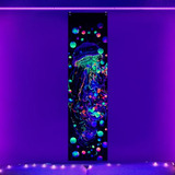 Tapestry Fluorescente Medusa Negra 