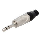 Ficha Plug Stereo Grande Cable Grueso Amphenol Js3p