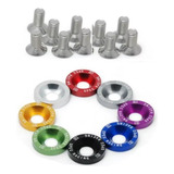 10 Arandelas Anodizadas Tornillos M6 Moto Auto Cuatri Atv