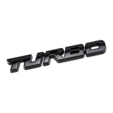 Pegatina Emblema De Metal Turbo 3d Para Autos 1.4x12cm Negro