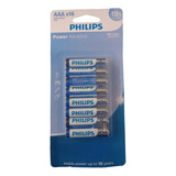 Pilha Philips Aaa Lr03p16b/59 Power Alkaline Cartela C16 Uni
