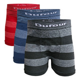 Pack X 6 Calzoncillos Boxer Niño Dufour Algodón Rayado 11869