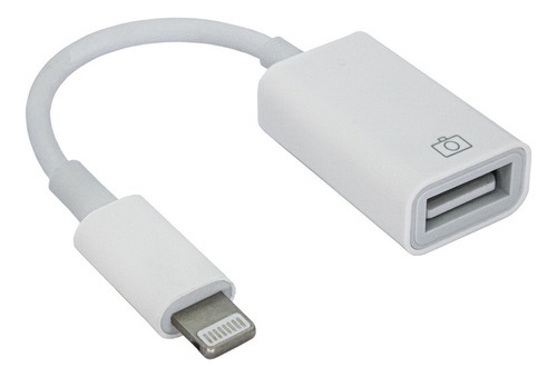 Cabo Adaptador Otg Para iPhone iPad Usb 3.0 Pendrive Teclado Cor Branco