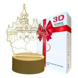 Lámpara 3d Diseño Castillo Encantado Decoración Creativa