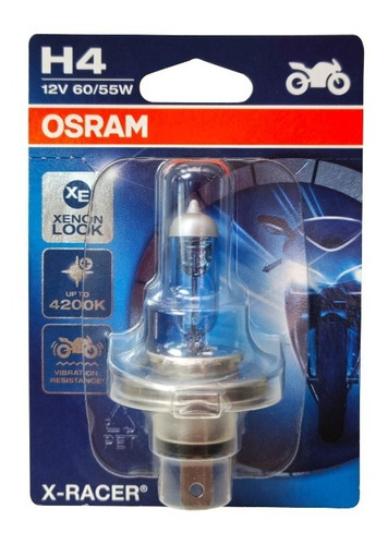 Foco Osram X-Racer H4 Para Motocicleta 12V 60/55W