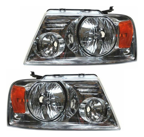 Faros Compatibles Lobo F150 2004 2005 2006 2007 2008 Cromo *