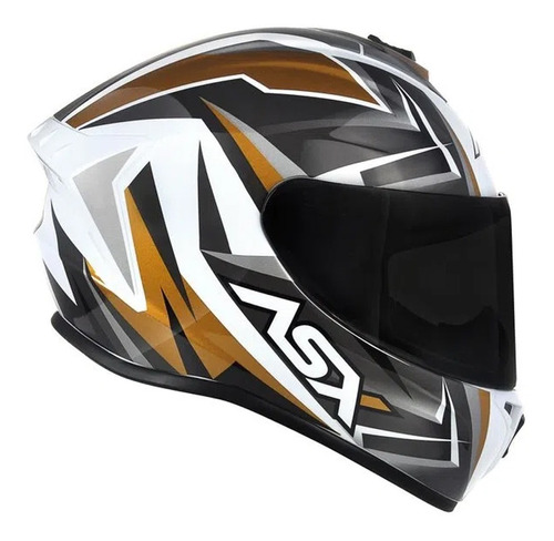 Capacete Axxis Draken Vector Matt Black Grey + Viseira Fumê