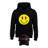 Buzo J Balvin  Con Capota Hoodies  Obsequio Gorra Trucker