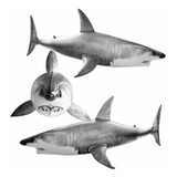 Ileisurely Tiburón Gris Inflable Grande (paquete