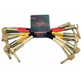 Pack X 6 Cable Kwc Neon 180 Interpedal Plug Angular 25cm