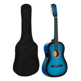 Guitarra Estudio Criolla Madera Gadnic + Estuche Transporte Color Azul