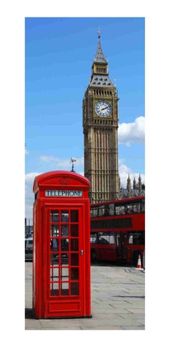 Adesiv0 Para Porta Cabine Telefônica Londres Big Ben Mod.369