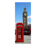 Adesiv0 Para Porta Cabine Telefônica Londres Big Ben Mod.369