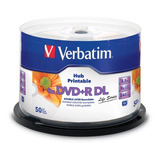 Verbatim Dvd+r 8x 8.5gb Doble Capa Imprimibl Ck 50unid 97693