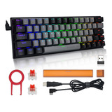 Teclado Mecánico Gamer Inalámbrico Con Bluetooth Y Rgb