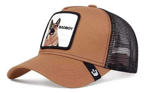 Gorra De Malla Con Protección Solar Y Bordado De Animales