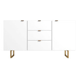 Cómoda Living Brv 2 Puertas 3 Cajones Bmu 73-253 Blanco