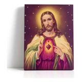 Cuadro Sagrado Corazón De Jesús 55x70cm Lienzo Canvas