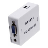 Conversor Adaptador Vga A Hdmi 1080p Full Hd + Audio