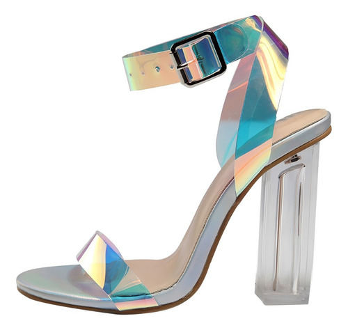 Sandalias Boca De Cristal Moda Transparente Para Mujer