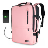 Mochila Para Laptop Antirrobo Grande 3 Divisiones Redlemon Color Rosa