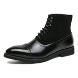 Botas De Trabajo Hombre Zapatos Charol Business Punta Punta