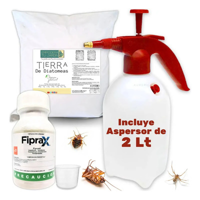 Mata Chinches Y Cucarachas Kit Diatomeas Fiprax Y Aspersor | MercadoLibre