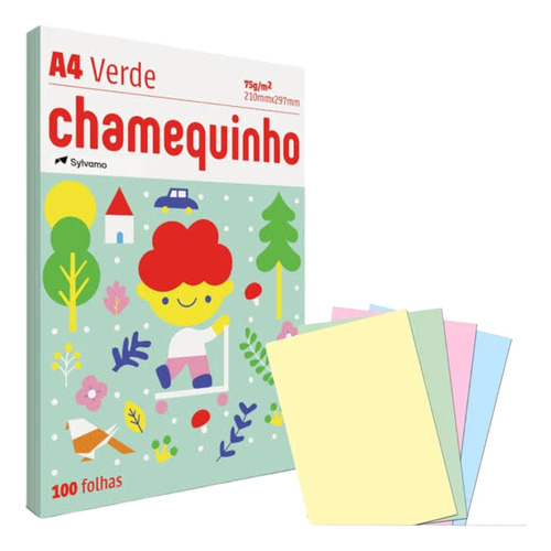 Papel Sulfite Chamequinho 100fls Tamanho A4 Gramatura 75g