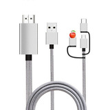 Mirascreen Ld29 - Cable 3 En 1 Tipo C/micro-usb A Hdmi, Colo