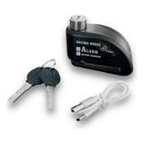 Traba Disco Alarma 110db Moto Candado Llaves Recargale Usb