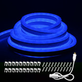 Areful Tira De Luces De Neon De 33 Pies, Azul, Flexible, Enl