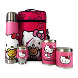 Equipo De Mate Completo Hello Kitty Cuero Set Kit Matero