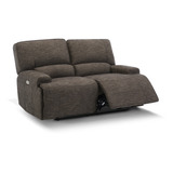 Sofá Reclinable Rosen Jagger Eléctrico 2 Cuerpos Tela Taupe