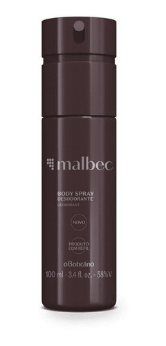 Desodorante Body Spray Malbec 100ml O Boticário Original