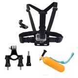 Kit Gopro Hero 8 7 6 5 4 Suporte Peito Bike Flutuador